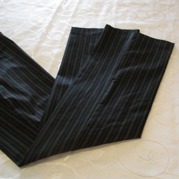 EXPRESS DESIGN STUDIO PINSTRIPE SLACKS (bl-wht) - Picture 12 of 15
